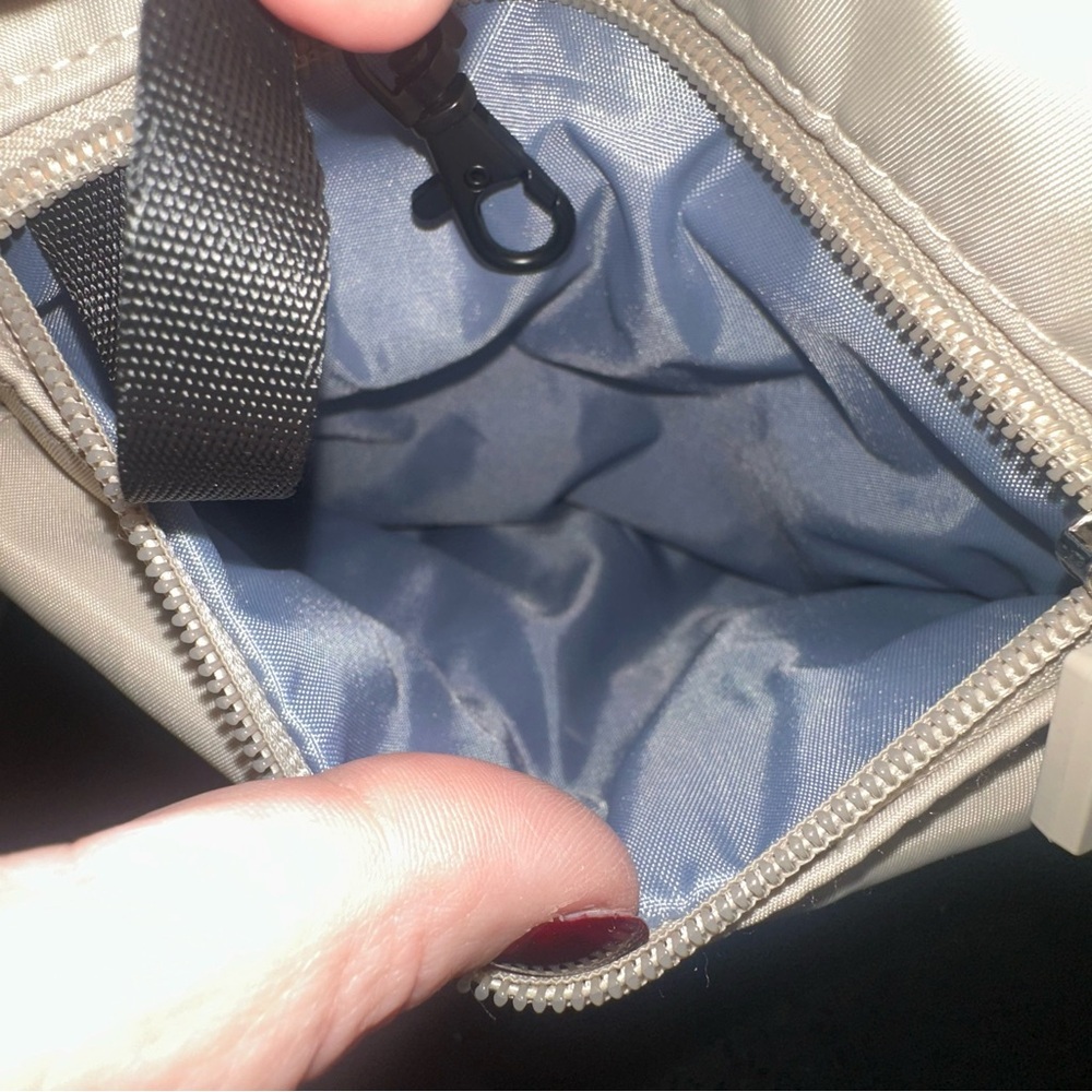 IHKWIP Nylon Multi-Pocket Everyday Essentials Crossbody Bag Tan Beige 2 straps - Picture 8 of 16